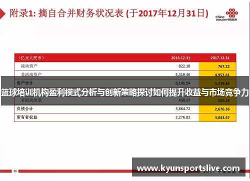 篮球培训机构盈利模式分析与创新策略探讨如何提升收益与市场竞争力